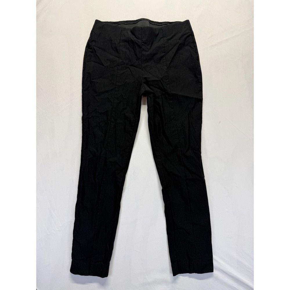 Slimming By Chico's Ankle Pants Womens 0 Black‎ Rayon Stretch Casual Skinny Leg